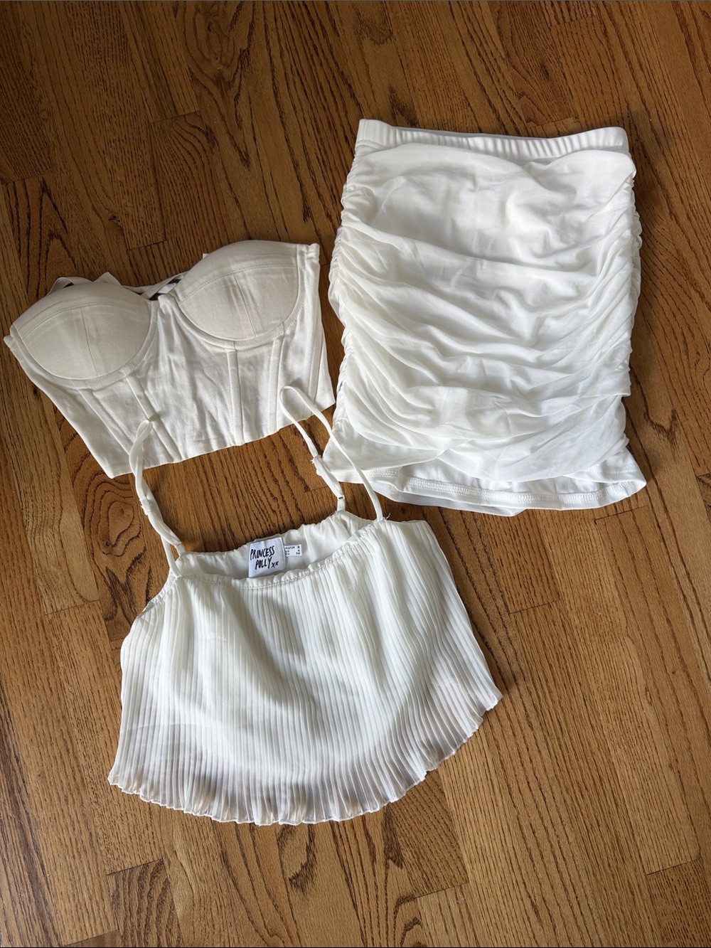 White Princess Polly/Shein crop top bundle